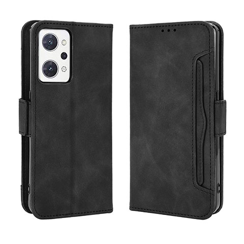 Funda de Cuero Cartera con Soporte Carcasa BY3 para Oppo Reno7 A Negro