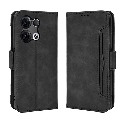 Funda de Cuero Cartera con Soporte Carcasa BY3 para Oppo Reno8 5G Negro