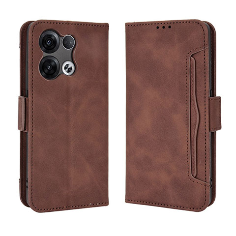 Funda de Cuero Cartera con Soporte Carcasa BY3 para Oppo Reno9 5G Marron