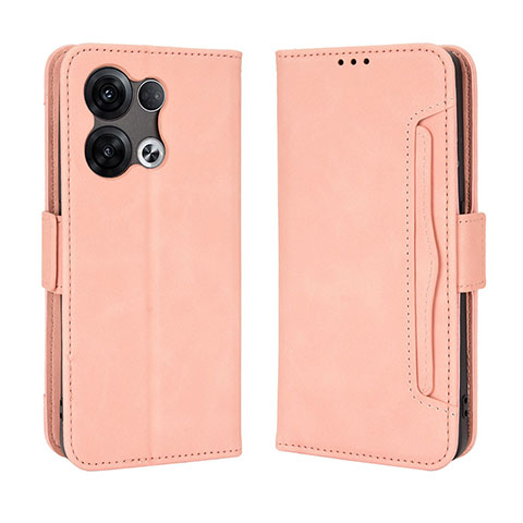 Funda de Cuero Cartera con Soporte Carcasa BY3 para Oppo Reno9 Pro 5G Rosa