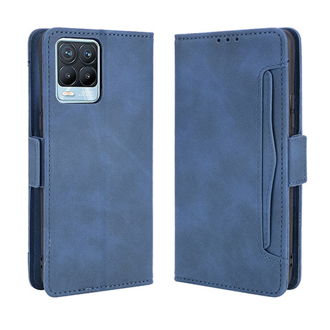 Funda de Cuero Cartera con Soporte Carcasa BY3 para Realme 8 4G Azul