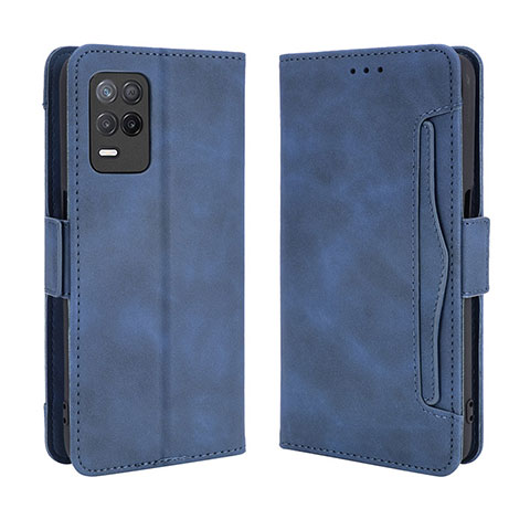 Funda de Cuero Cartera con Soporte Carcasa BY3 para Realme 9 5G India Azul