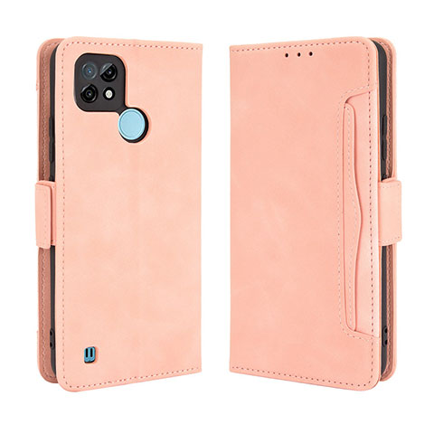 Funda de Cuero Cartera con Soporte Carcasa BY3 para Realme C21 Rosa