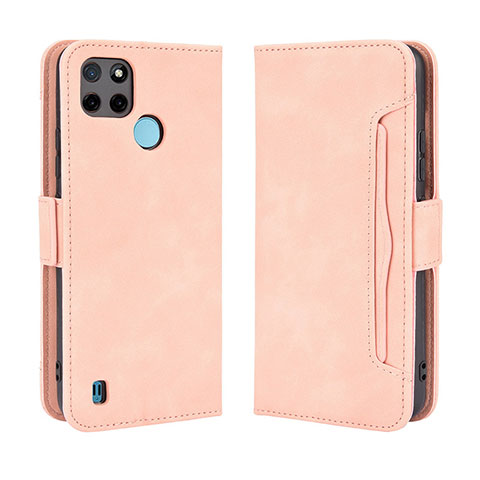 Funda de Cuero Cartera con Soporte Carcasa BY3 para Realme C21Y Rosa