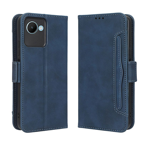 Funda de Cuero Cartera con Soporte Carcasa BY3 para Realme C30 Azul