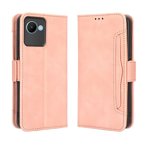 Funda de Cuero Cartera con Soporte Carcasa BY3 para Realme C30s Rosa