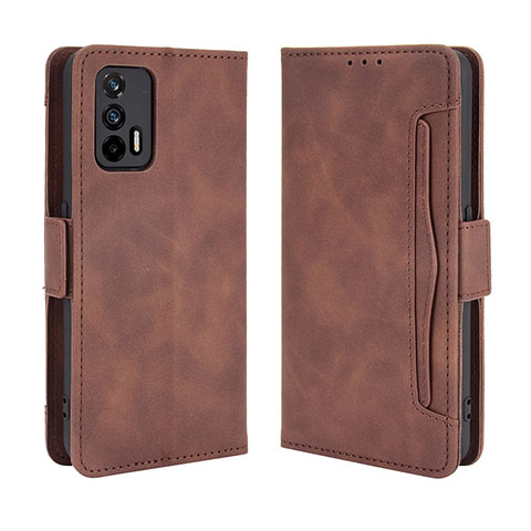 Funda de Cuero Cartera con Soporte Carcasa BY3 para Realme GT Neo 2T 5G Marron