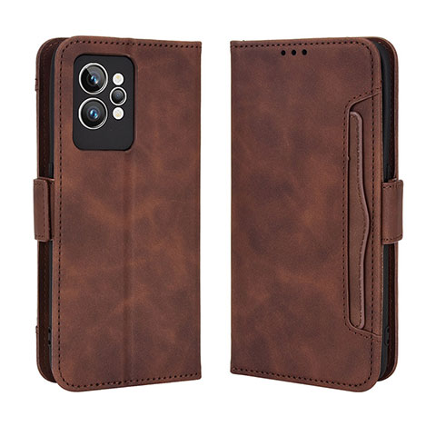 Funda de Cuero Cartera con Soporte Carcasa BY3 para Realme GT2 Pro 5G Marron