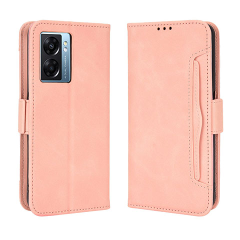 Funda de Cuero Cartera con Soporte Carcasa BY3 para Realme Q5i 5G Rosa