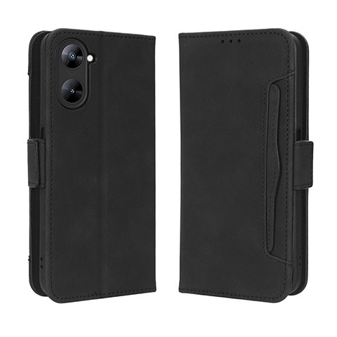 Funda de Cuero Cartera con Soporte Carcasa BY3 para Realme Q5x 5G Negro