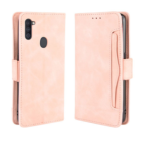 Funda de Cuero Cartera con Soporte Carcasa BY3 para Samsung Galaxy A11 Rosa