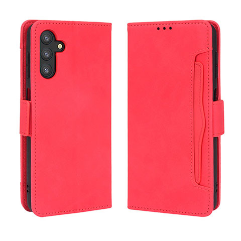 Funda de Cuero Cartera con Soporte Carcasa BY3 para Samsung Galaxy A13 5G Rojo