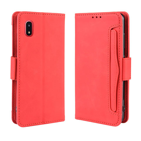 Funda de Cuero Cartera con Soporte Carcasa BY3 para Samsung Galaxy A20 SC-02M SCV46 Rojo