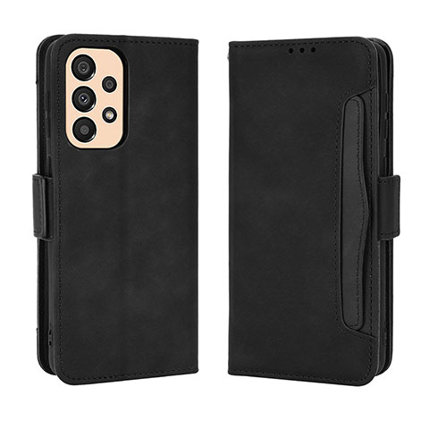 Funda de Cuero Cartera con Soporte Carcasa BY3 para Samsung Galaxy A23 4G Negro