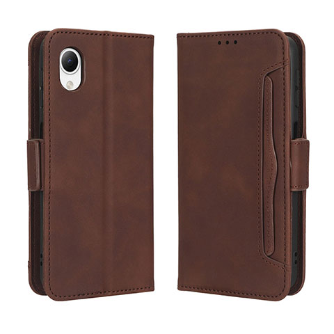 Funda de Cuero Cartera con Soporte Carcasa BY3 para Samsung Galaxy A23e 5G Marron