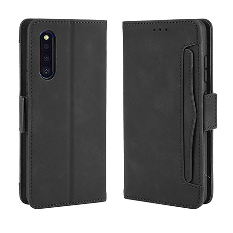 Funda de Cuero Cartera con Soporte Carcasa BY3 para Samsung Galaxy A41 SC-41A Negro