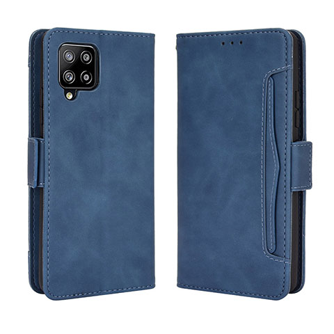 Funda de Cuero Cartera con Soporte Carcasa BY3 para Samsung Galaxy A42 5G Azul