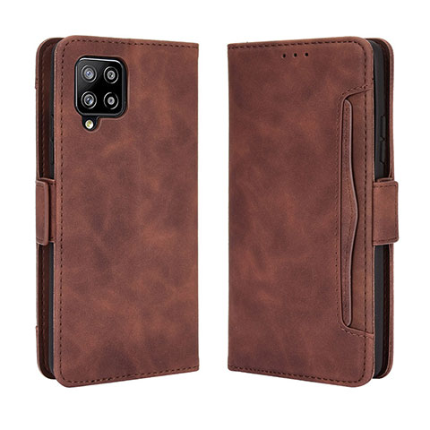 Funda de Cuero Cartera con Soporte Carcasa BY3 para Samsung Galaxy A42 5G Marron