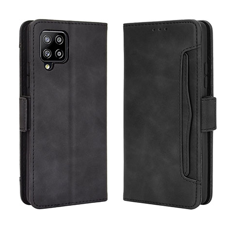 Funda de Cuero Cartera con Soporte Carcasa BY3 para Samsung Galaxy A42 5G Negro