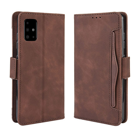 Funda de Cuero Cartera con Soporte Carcasa BY3 para Samsung Galaxy A51 4G Marron