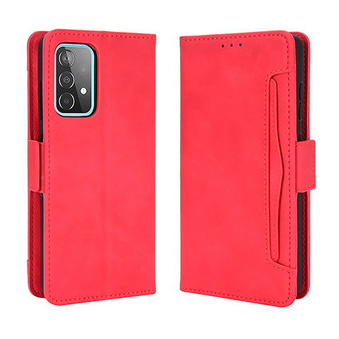 Funda de Cuero Cartera con Soporte Carcasa BY3 para Samsung Galaxy A52 4G Rojo