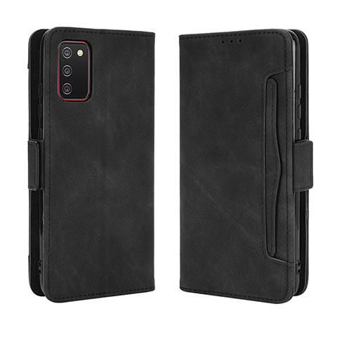 Funda de Cuero Cartera con Soporte Carcasa BY3 para Samsung Galaxy F02S SM-E025F Negro