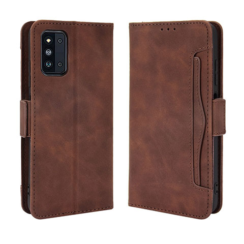 Funda de Cuero Cartera con Soporte Carcasa BY3 para Samsung Galaxy F52 5G Marron