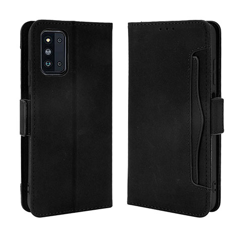 Funda de Cuero Cartera con Soporte Carcasa BY3 para Samsung Galaxy F52 5G Negro