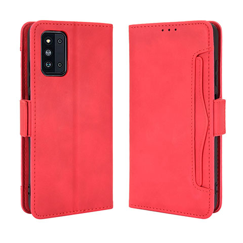 Funda de Cuero Cartera con Soporte Carcasa BY3 para Samsung Galaxy F52 5G Rojo