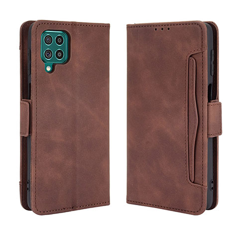 Funda de Cuero Cartera con Soporte Carcasa BY3 para Samsung Galaxy F62 5G Marron