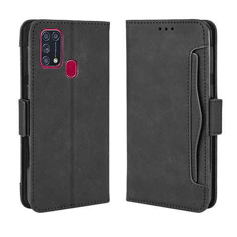 Funda de Cuero Cartera con Soporte Carcasa BY3 para Samsung Galaxy M31 Negro