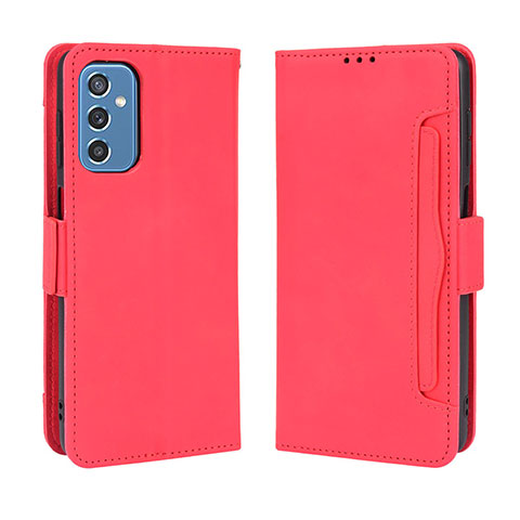 Funda de Cuero Cartera con Soporte Carcasa BY3 para Samsung Galaxy M52 5G Rojo