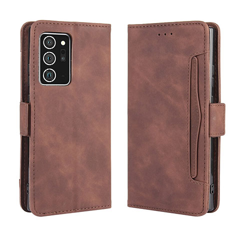 Funda de Cuero Cartera con Soporte Carcasa BY3 para Samsung Galaxy Note 20 Ultra 5G Marron