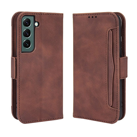 Funda de Cuero Cartera con Soporte Carcasa BY3 para Samsung Galaxy S24 Plus 5G Marron