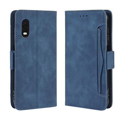 Funda de Cuero Cartera con Soporte Carcasa BY3 para Samsung Galaxy XCover Pro Azul