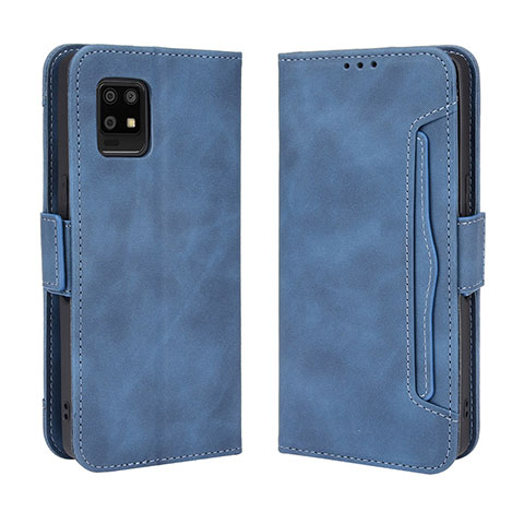 Funda de Cuero Cartera con Soporte Carcasa BY3 para Sharp Aquos Zero6 Azul