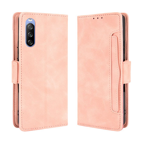 Funda de Cuero Cartera con Soporte Carcasa BY3 para Sony Xperia 10 III SO-52B Rosa