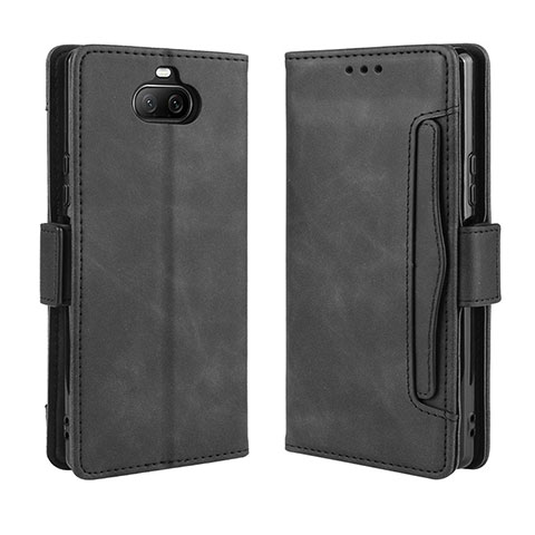 Funda de Cuero Cartera con Soporte Carcasa BY3 para Sony Xperia 8 Lite Negro