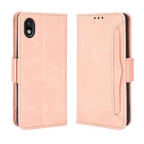 Funda de Cuero Cartera con Soporte Carcasa BY3 para Sony Xperia Ace III SO-53C Rosa