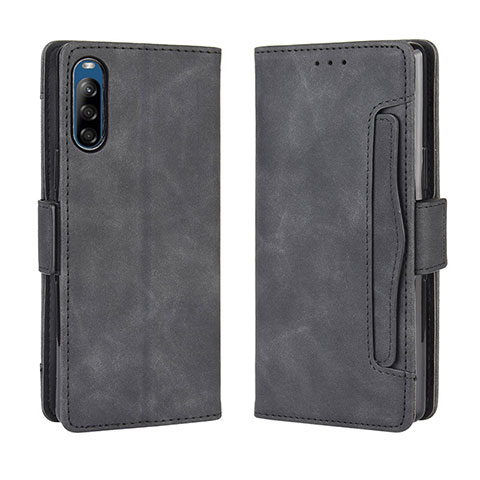 Funda de Cuero Cartera con Soporte Carcasa BY3 para Sony Xperia L4 Negro