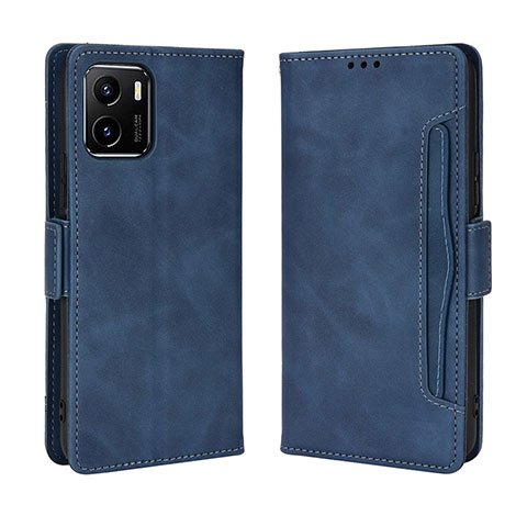 Funda de Cuero Cartera con Soporte Carcasa BY3 para Vivo iQOO U5x Azul