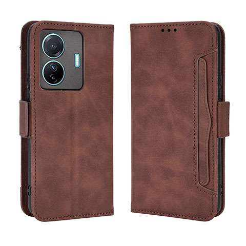 Funda de Cuero Cartera con Soporte Carcasa BY3 para Vivo T1 5G Marron