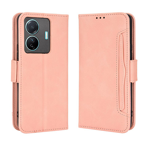 Funda de Cuero Cartera con Soporte Carcasa BY3 para Vivo T1 5G Rosa