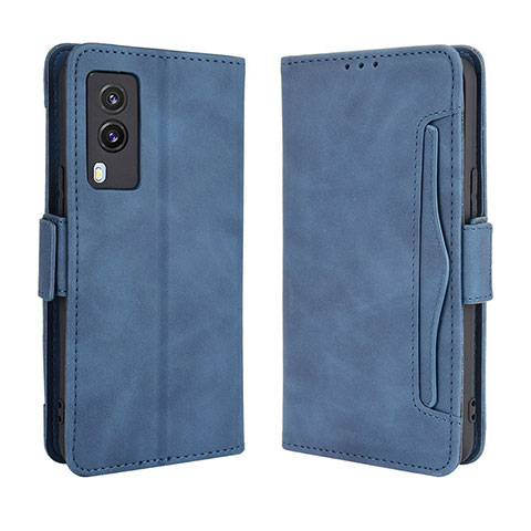 Funda de Cuero Cartera con Soporte Carcasa BY3 para Vivo V21e 5G Azul