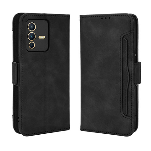 Funda de Cuero Cartera con Soporte Carcasa BY3 para Vivo V23 5G Negro