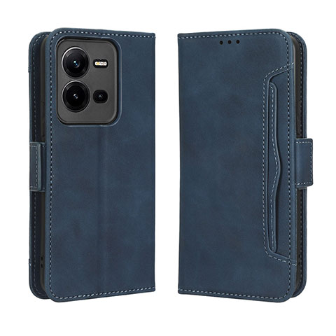 Funda de Cuero Cartera con Soporte Carcasa BY3 para Vivo V25 5G Azul