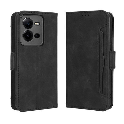 Funda de Cuero Cartera con Soporte Carcasa BY3 para Vivo V25 5G Negro