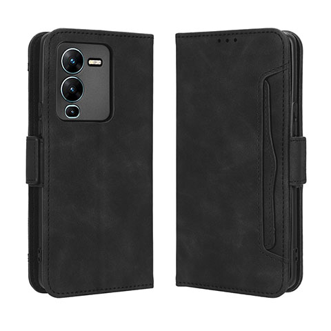 Funda de Cuero Cartera con Soporte Carcasa BY3 para Vivo V25 Pro 5G Negro