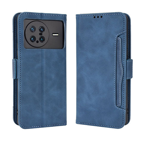 Funda de Cuero Cartera con Soporte Carcasa BY3 para Vivo X Note Azul