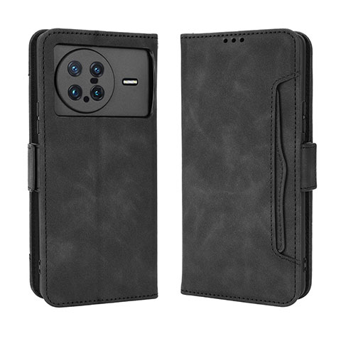 Funda de Cuero Cartera con Soporte Carcasa BY3 para Vivo X Note Negro